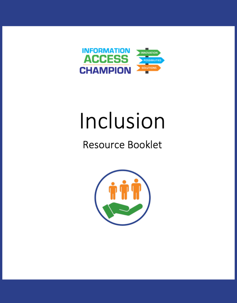 Portada del folleto de recursos de inclusión